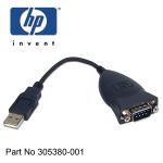 USB to serial converter cable – Has type-A USB connector at one end and DB-9 (M) connector at the other end (Option PA718A)