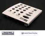 Control panel overlay (Quartz Gray) – For the OfficeJet 610 – Snaps on top of the control panel assembly (English)