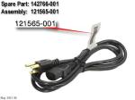 Power cord (Black) – Has 3-wire plug, 18 AWG, 1.8m (6.2ft) long – Has straight C13 (F) receptacle – For US and Canada