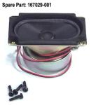 Speaker assembly – Includes a 50mm x 90mm speaker on a mounting plate with a 495mm (19.5in) cable assembly and four mounting screws – 8 Ohm, 5 Watts