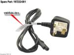 Power cord (Black) – 2-wire, 2.0m (6.6ft) long – Has straight (F) C7 receptacle (for 240V in the UK and Singapore)