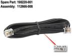 Modem/telephone cable (Black) – RJ-11 (M) to RJ-11 (M), 2.1m (84in) long