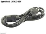 Power cord (Black) – Has straight (F) receptacle (For 120V in the USA)