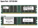 256MB, 266MHz, PC2100 DDR-SDRAM DIMM memory