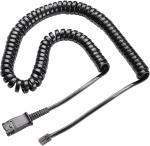 26716-01 Plantronics Headset Replacement Cable For Phone ,10 Ft, 1 Pack ,1 X Rj-11 , 1 X Proprietary Connector ,black Coiled M12 To Headset