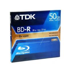 Bd-r50a Tdk Disc Blu-ray Dual Layer 50gb Write Once 2x Professional Jewel Case