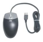 HP USB 2-Button Optical scrolling mouse (Carbonite Black and Silver) – Has 1.8m (6.0 feet) long cable with USB connector