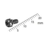 Screw, 2.5x3 mm, Pan, Black, Pkg. of 22