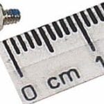 Screw, 2 x 0.4 x 3 mm, Nylock